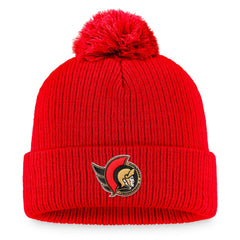 Ottawa Senators Fanatics Core Primary Logo Cuffed Knit Hat with Pom -  NHL Hats