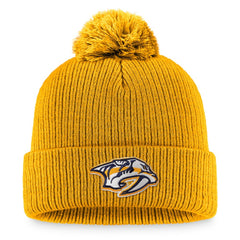 Nashville Predators Fanatics Primary Logo Cuffed Knit Hat with Pom -  NHL Hats