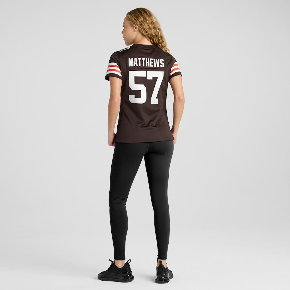 Cleveland Browns Clay Matthews  Women's Game Retired Player Jersey | NFL On sale