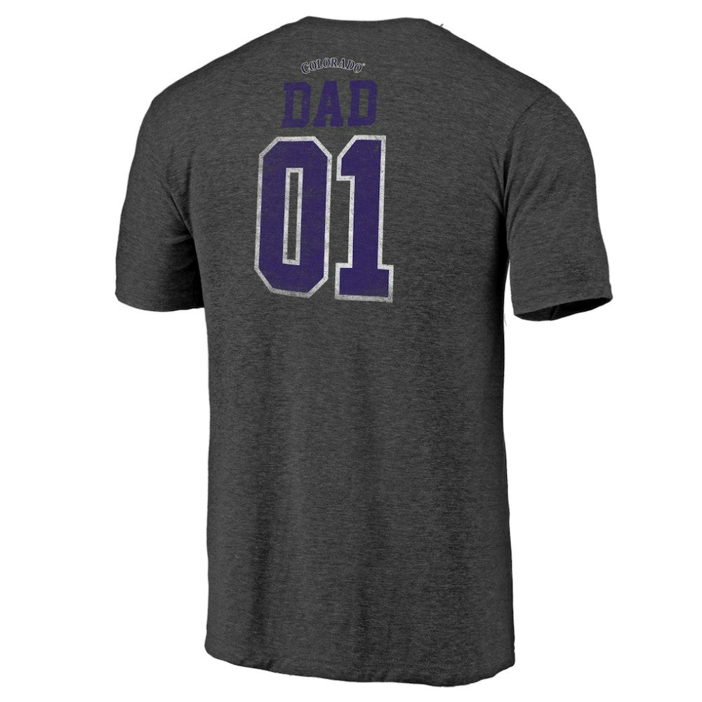 Colorado Rockies Father's Day Greatest Dad Tri-Blend T-Shirt - MLB T-shirts