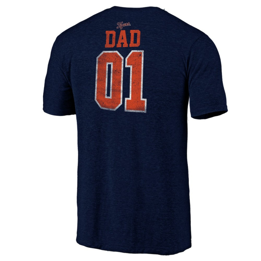 Detroit Tigers Father's Day Greatest Dad Tri-Blend T-Shirt - MLB T-shirts