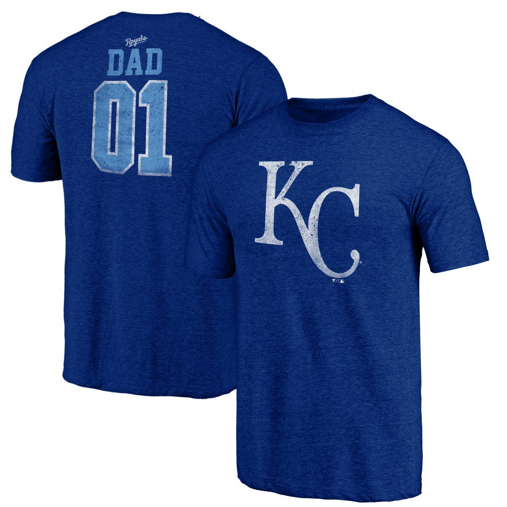 Kansas City Royals Father's Day Greatest Dad Tri-Blend T-Shirt - MLB T-shirts