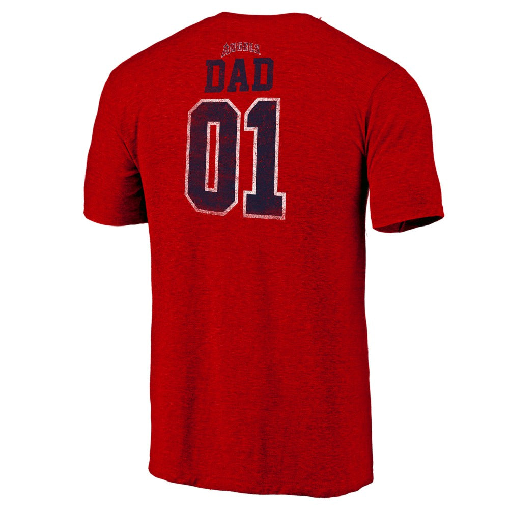 Los Angeles Angels Father's Day Greatest Dad Tri-Blend T-Shirt - MLB T-shirts
