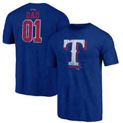 Texas Rangers Father's Day Greatest Dad Tri-Blend T-Shirt - MLB T-shirts