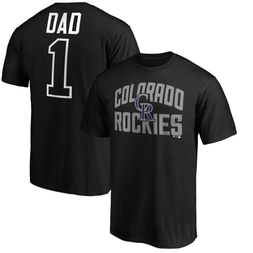 Colorado Rockies Father's Day #1 Dad T-Shirt - MLB T-shirts