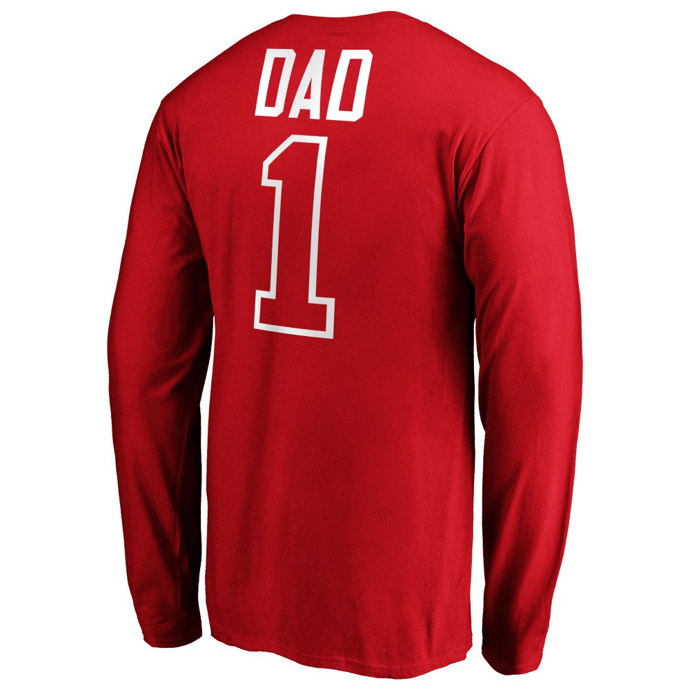 Cincinnati Reds Father's Day #1 Dad Long Sleeve T-Shirt - MLB T-shirts
