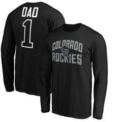 Colorado Rockies Father's Day #1 Dad Long Sleeve T-Shirt - MLB T-shirts