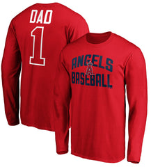Los Angeles Angels Father's Day #1 Dad Long Sleeve T-Shirt - MLB T-shirts