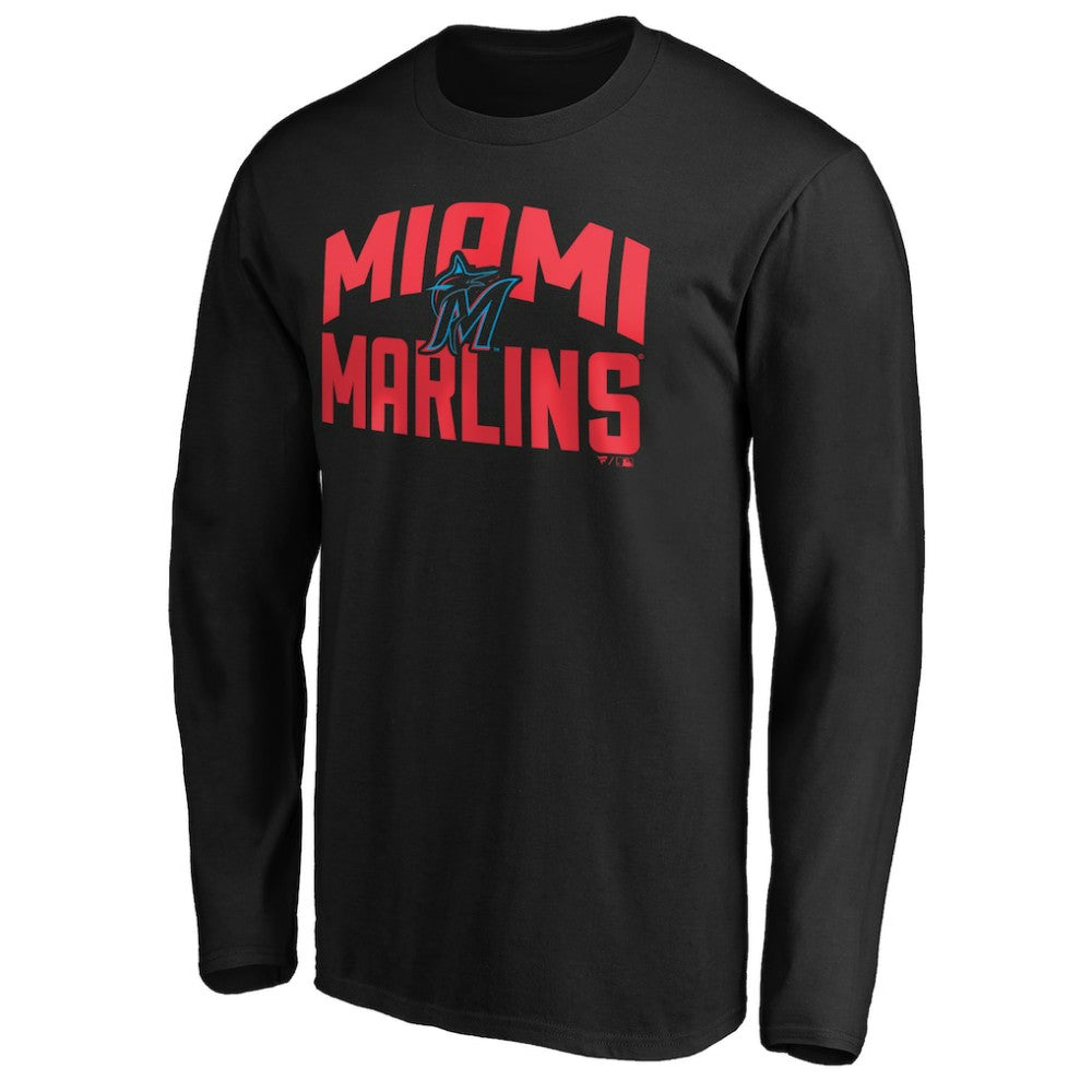 Miami Marlins Father's Day #1 Dad Long Sleeve T-Shirt - MLB T-shirts