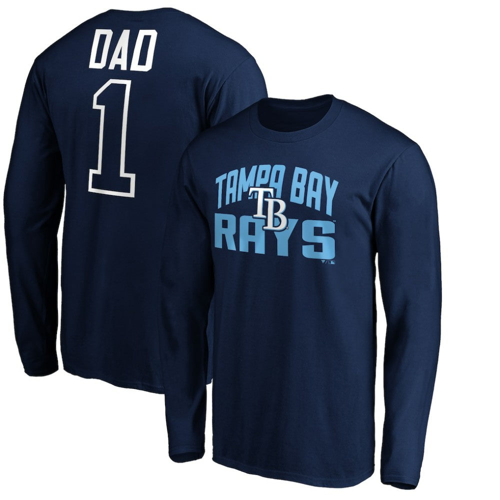 Tampa Bay Rays Father's Day #1 Dad Long Sleeve T-Shirt - MLB T-shirts