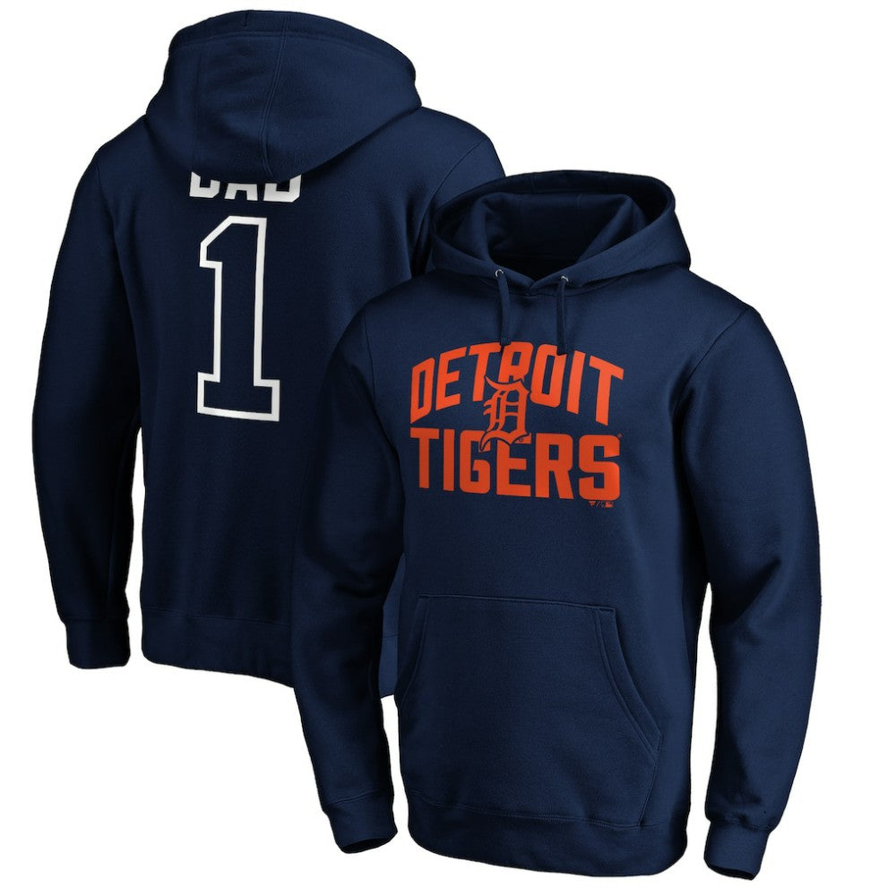 Detroit Tigers Father's Day #1 Dad Pullover Hoodie - MLB Hoodies