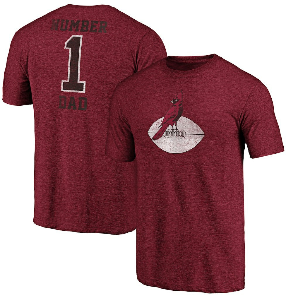 Arizona Cardinals #1 Dad Team Logo T-Shirt | NFL On sale