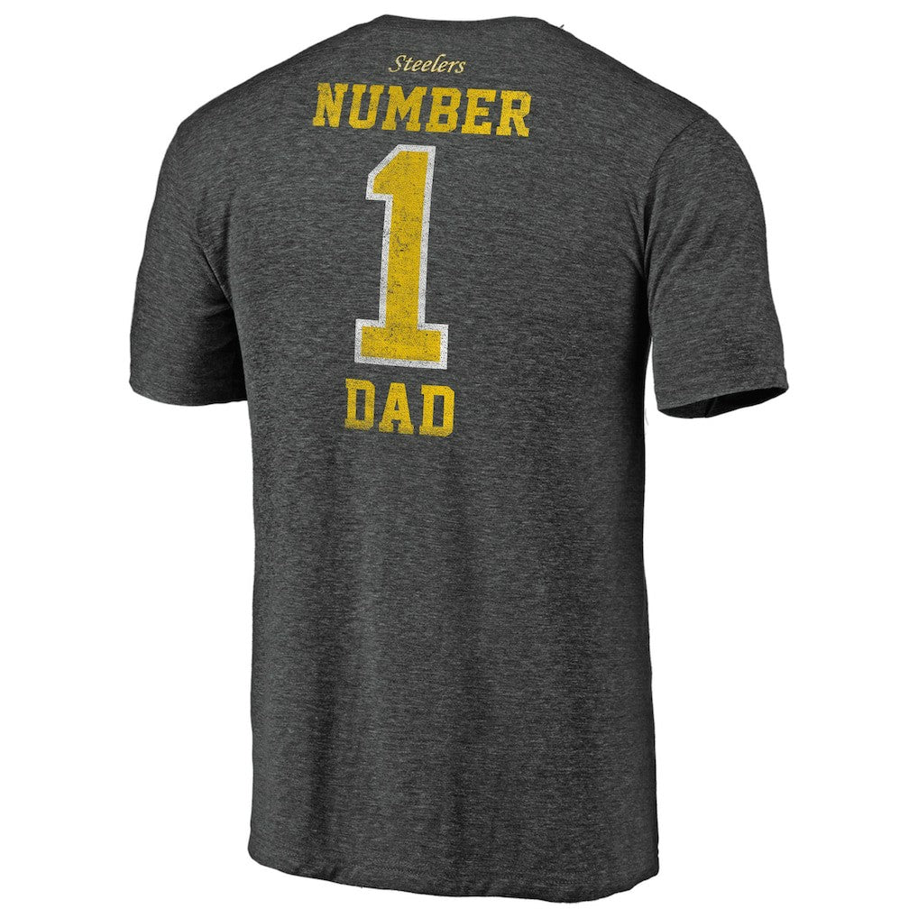 Pittsburgh Steelers #1 Dad Team Logo T-Shirt | NFL Discount