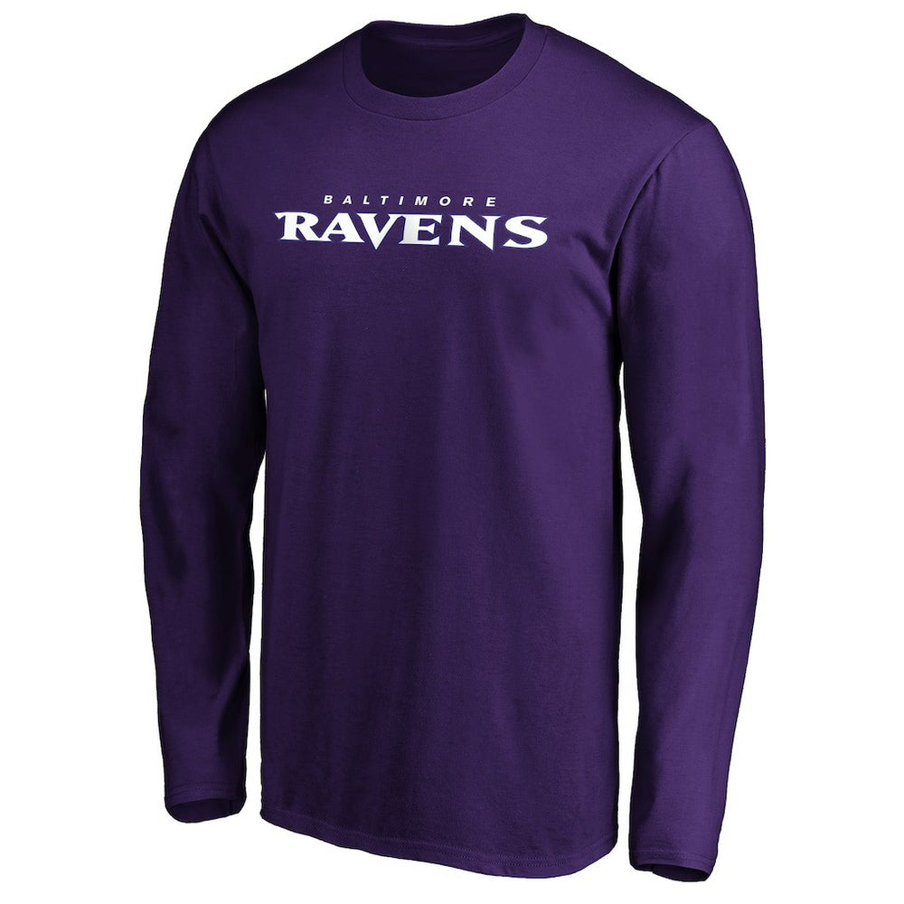 Baltimore Ravens #1 Dad Long Sleeve Team Logo T-Shirt | NFL New