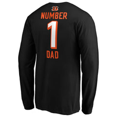 Cincinnati Bengals #1 Dad Long Sleeve Team Logo T-Shirt | NFL US