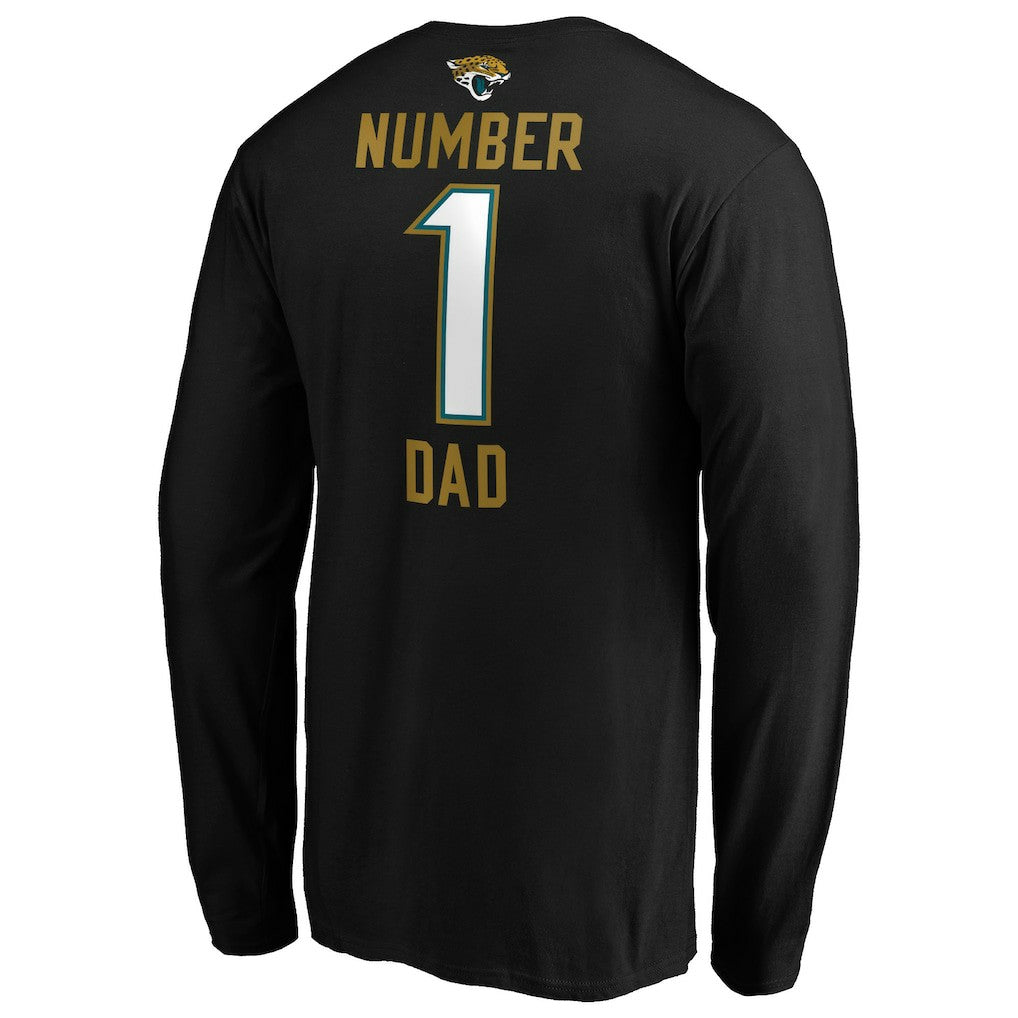 Jacksonville Jaguars #1 Dad Long Sleeve Team Logo T-Shirt | NFL Online