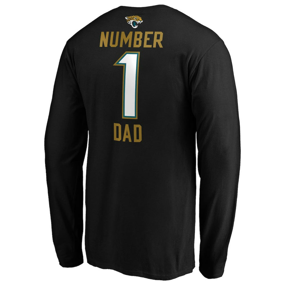 Jacksonville Jaguars #1 Dad Long Sleeve Team Logo T-Shirt | NFL Online