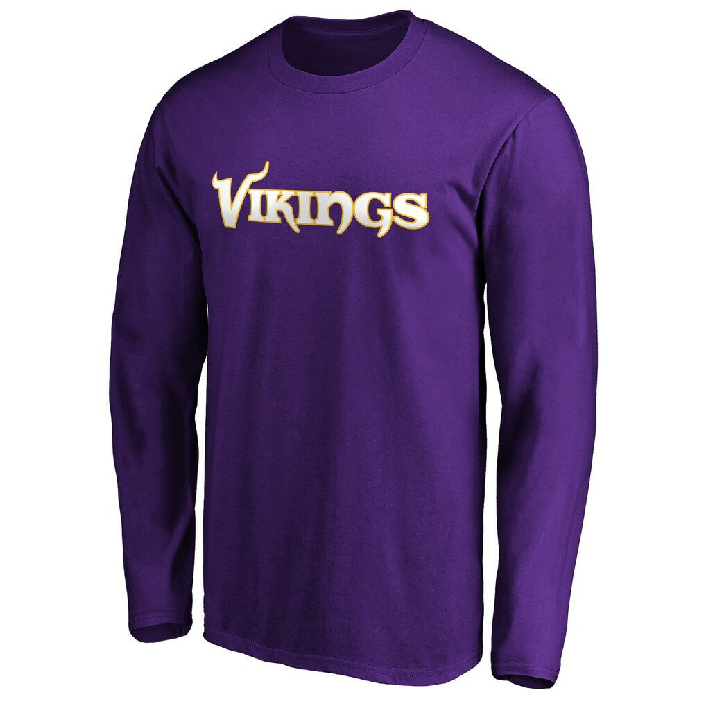 Minnesota Vikings #1 Dad Long Sleeve Team Logo T-Shirt | NFL Discount
