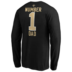 New Orleans Saints #1 Dad Long Sleeve Team Logo T-Shirt | NFL Outlet