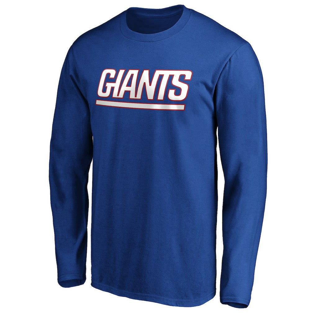 New York Giants #1 Dad Long Sleeve Team Logo T-Shirt | NFL Outlet