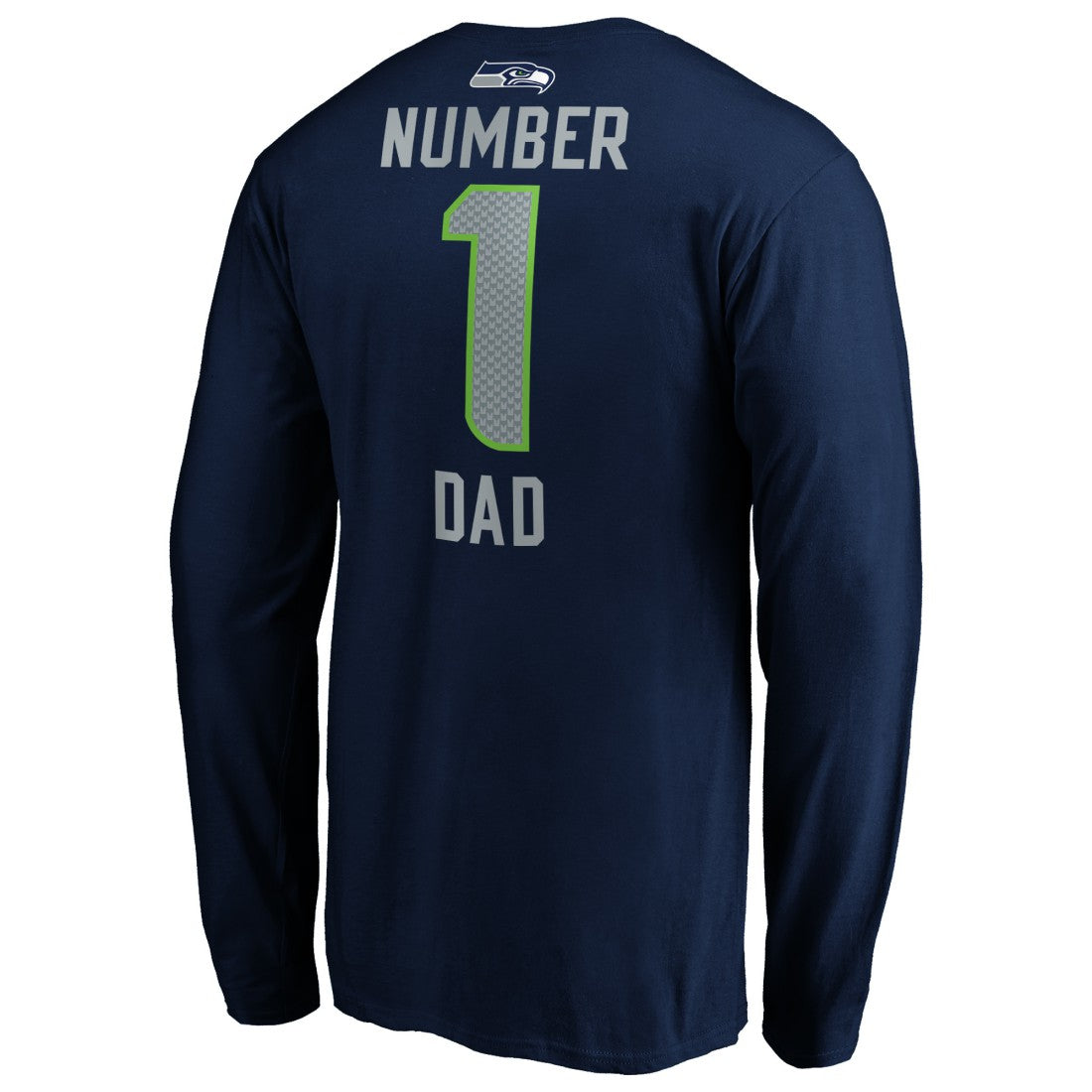 Seattle Seahawks #1 Dad Long Sleeve Team Logo T-Shirt | NFL Discount