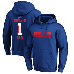 Buffalo Bills #1 Dad Pullover Hoodie | NFL Discount