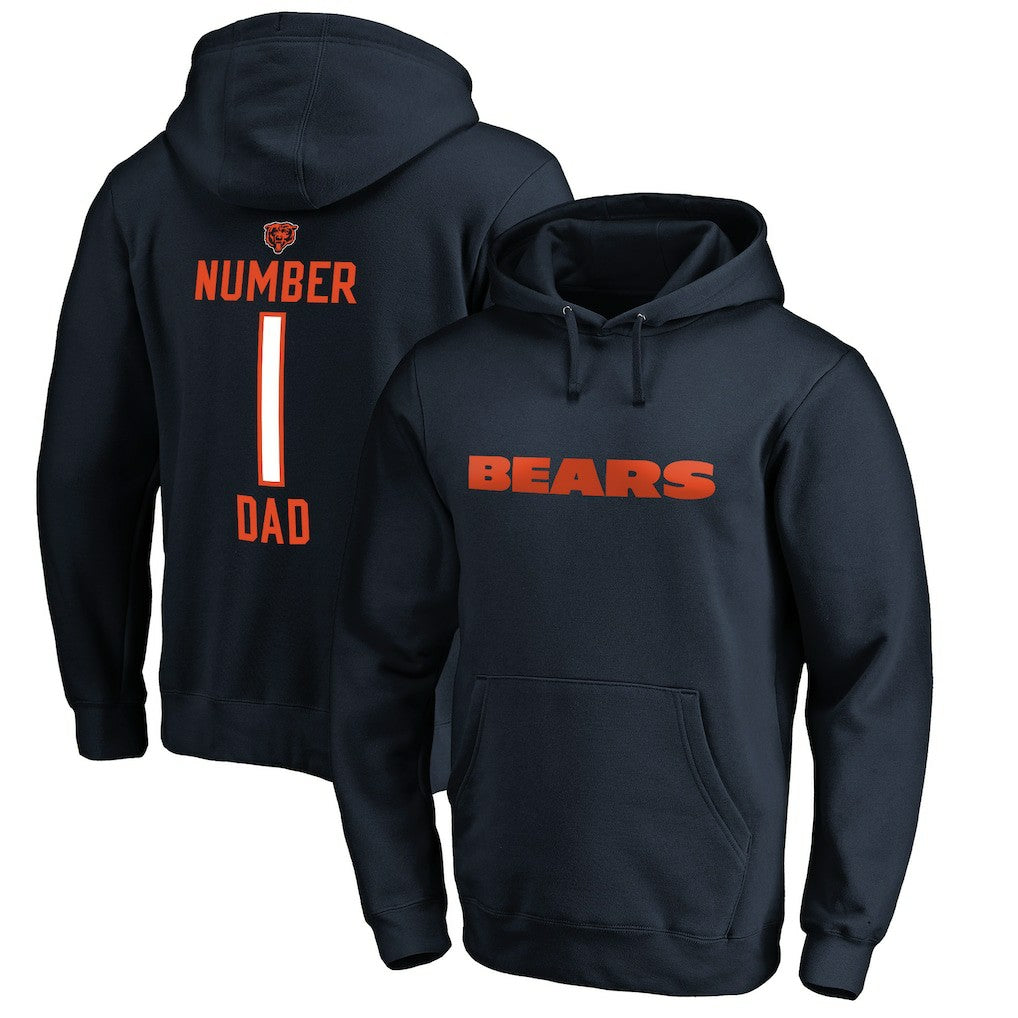 Chicago Bears #1 Dad Pullover Hoodie | NFL US