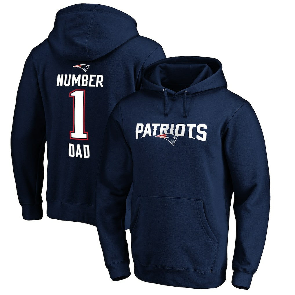 New England Patriots #1 Dad Pullover Hoodie | NFL Discount