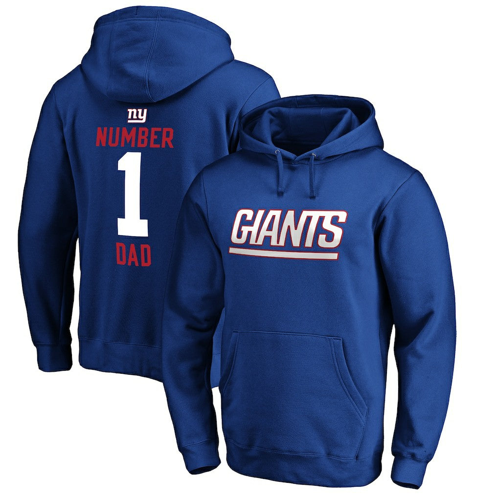 New York Giants #1 Dad Pullover Hoodie | NFL On sale