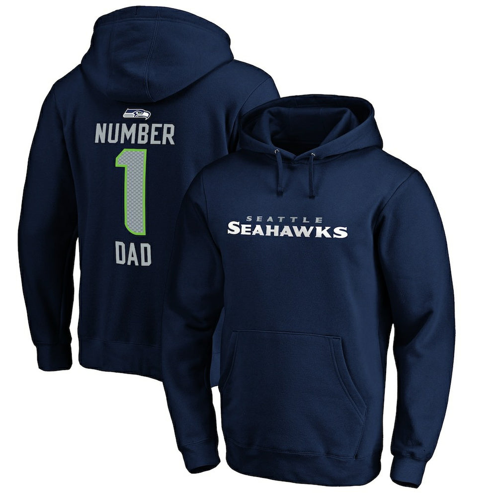 Seattle Seahawks #1 Dad Pullover Hoodie | NFL Online