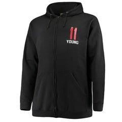 Black Trae Young Atlanta Hawks Big & Tall Player Name & Number Full-Zip Hoodie Jacket | NBA