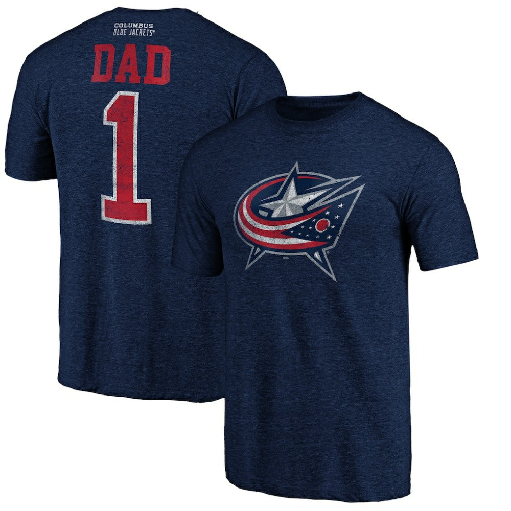Columbus Blue Jackets Greatest Dad Tri-Blend T-Shirt -  NHL T-shirts