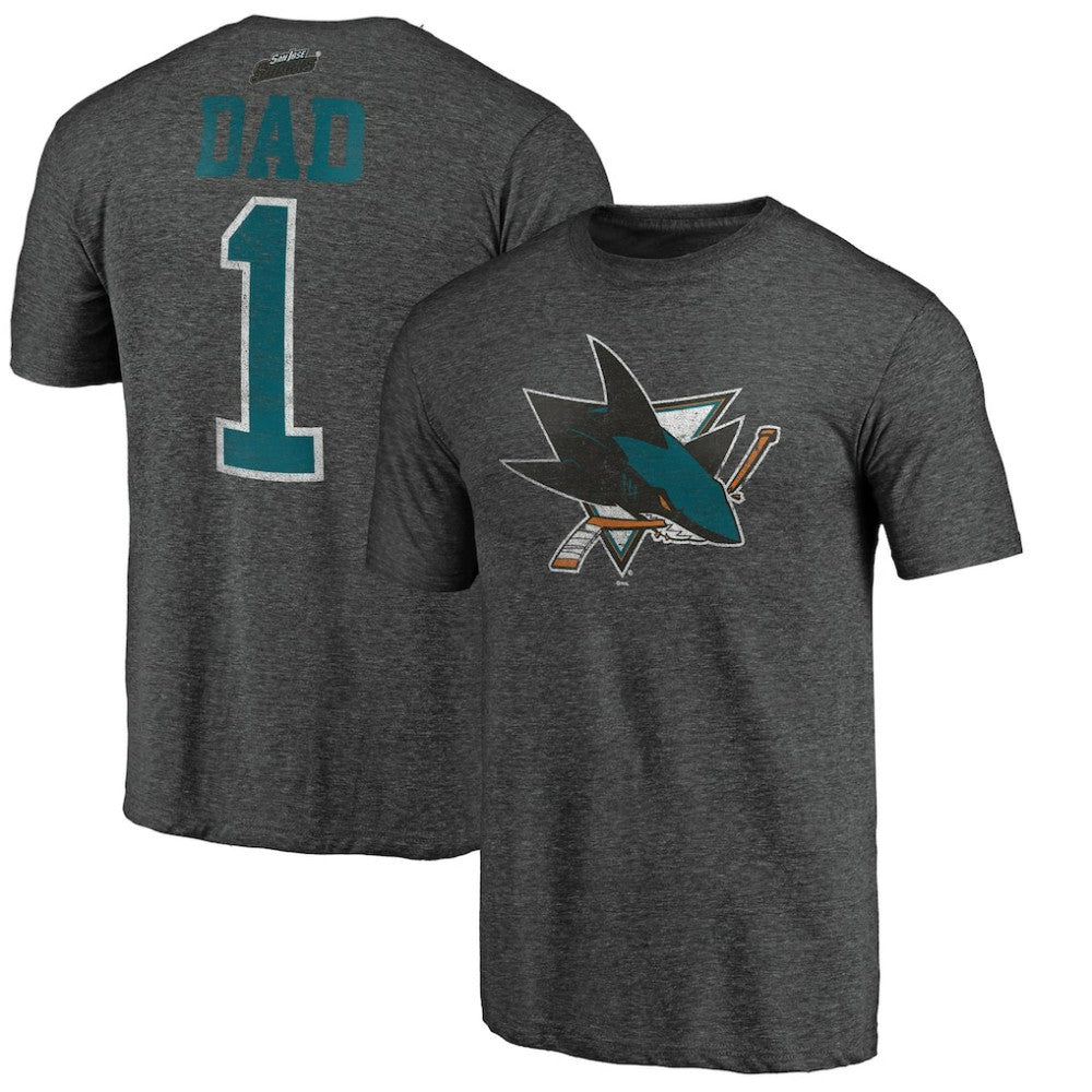San Jose Sharks Greatest Dad Tri-Blend T-Shirt -  NHL T-shirts