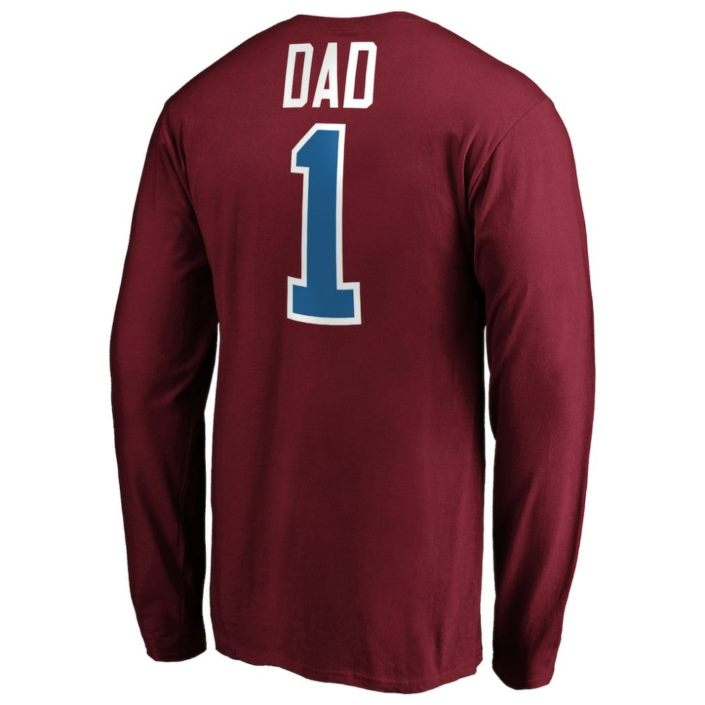 Colorado Avalanche #1 Dad Long Sleeve T-Shirt -  NHL T-shirts