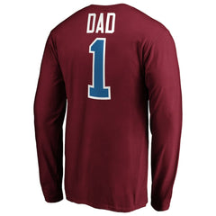Colorado Avalanche #1 Dad Long Sleeve T-Shirt -  NHL T-shirts