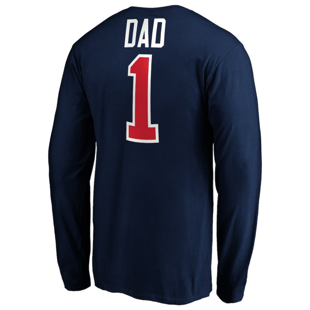 Columbus Blue Jackets #1 Dad Long Sleeve T-Shirt -  NHL T-shirts