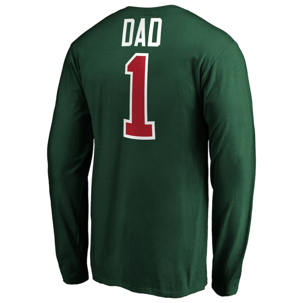 Minnesota Wild #1 Dad Long Sleeve T-Shirt -  NHL T-shirts