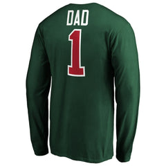 Minnesota Wild #1 Dad Long Sleeve T-Shirt -  NHL T-shirts