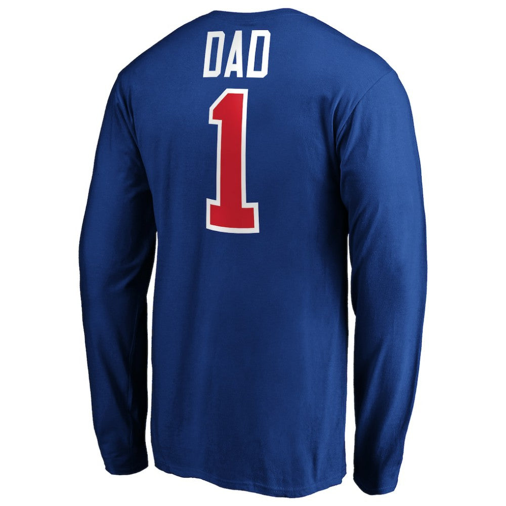 New York Rangers #1 Dad Long Sleeve T-Shirt -  NHL T-shirts