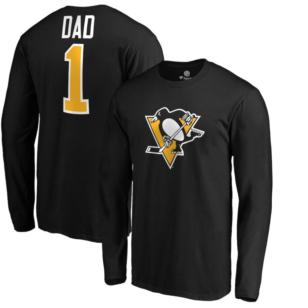 Pittsburgh Penguins #1 Dad Long Sleeve T-Shirt -  NHL T-shirts