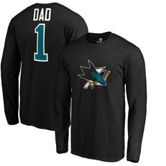 San Jose Sharks #1 Dad Long Sleeve T-Shirt -  NHL T-shirts