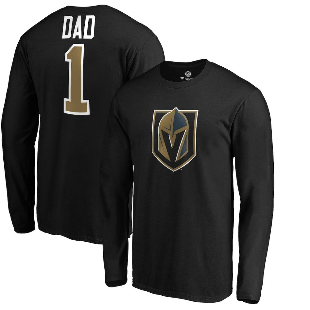 Vegas Golden Knights #1 Dad Long Sleeve T-Shirt -  NHL T-shirts