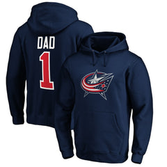 Columbus Blue Jackets #1 Dad Pullover Hoodie -  NHL Hoodies