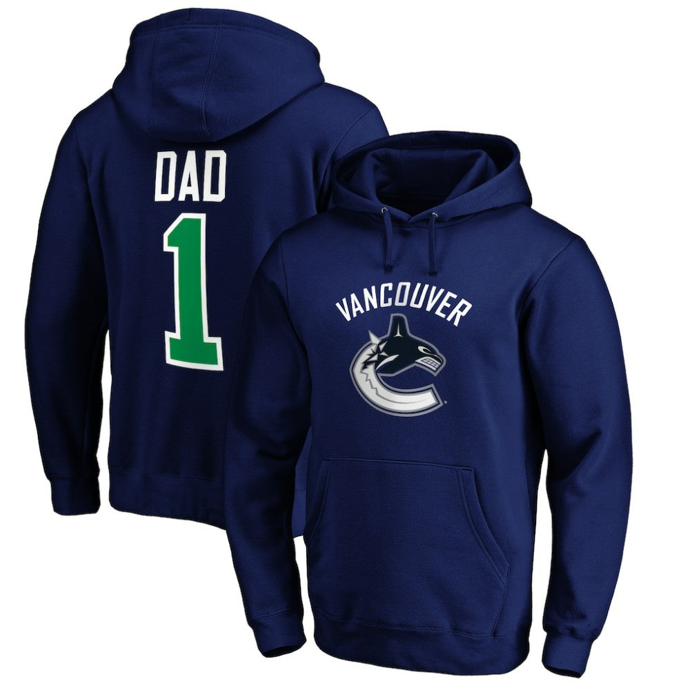 Vancouver Canucks #1 Dad Pullover Hoodie -  NHL Hoodies