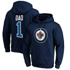 Winnipeg Jets #1 Dad Pullover Hoodie -  NHL Hoodies