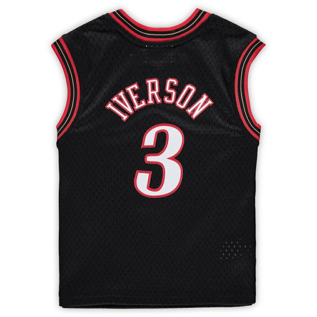 Black Allen Iverson Philadelphia 76ers Preschool 2000-2001 Hardwood Classics Throwback Team Jersey | NBA