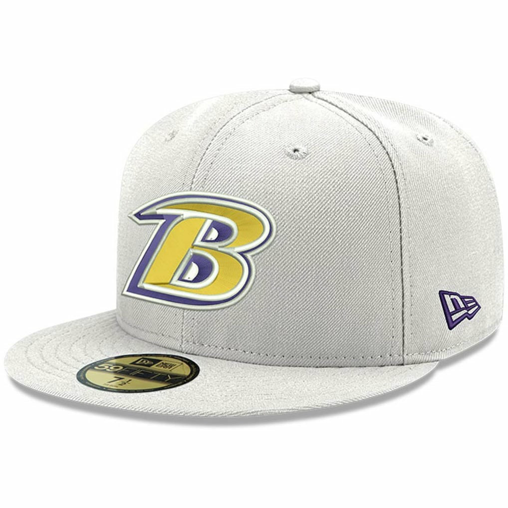 Baltimore Ravens Omaha Lettermark 59FIFTY Fitted Hat | NFL Outlet