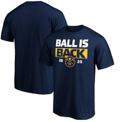 Navy Denver Nuggets Ball Is Back T-Shirt sale | NBA