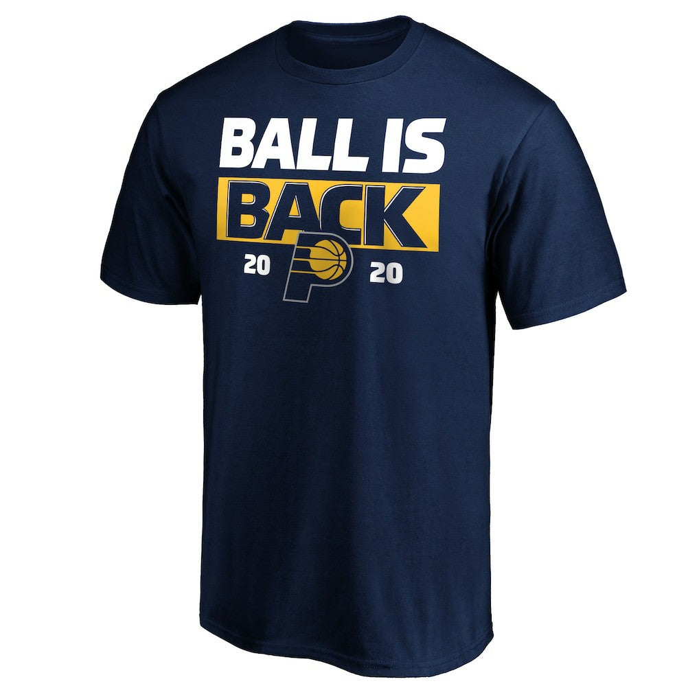 Navy Indiana Pacers Ball Is Back T-Shirt | NBA