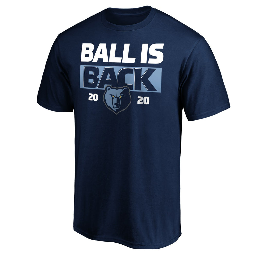 Navy Memphis Grizzlies Ball Is Back T-Shirt | NBA